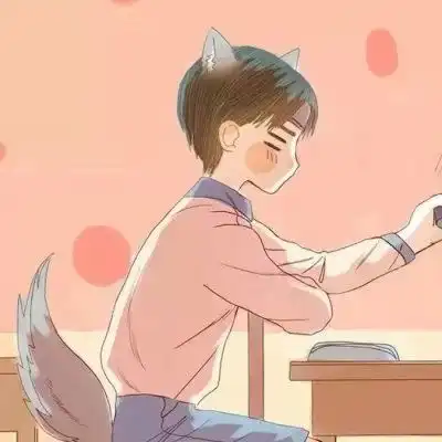  萌萌哒的卡通情侣头像停留的花香